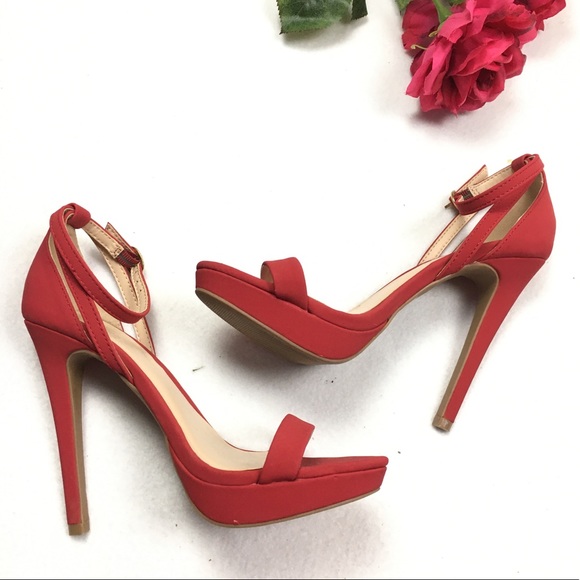 CHARLOTTE RUSSE HIGH HEELS ANKLE STRAPS SZ 6 - Picture 4 of 14